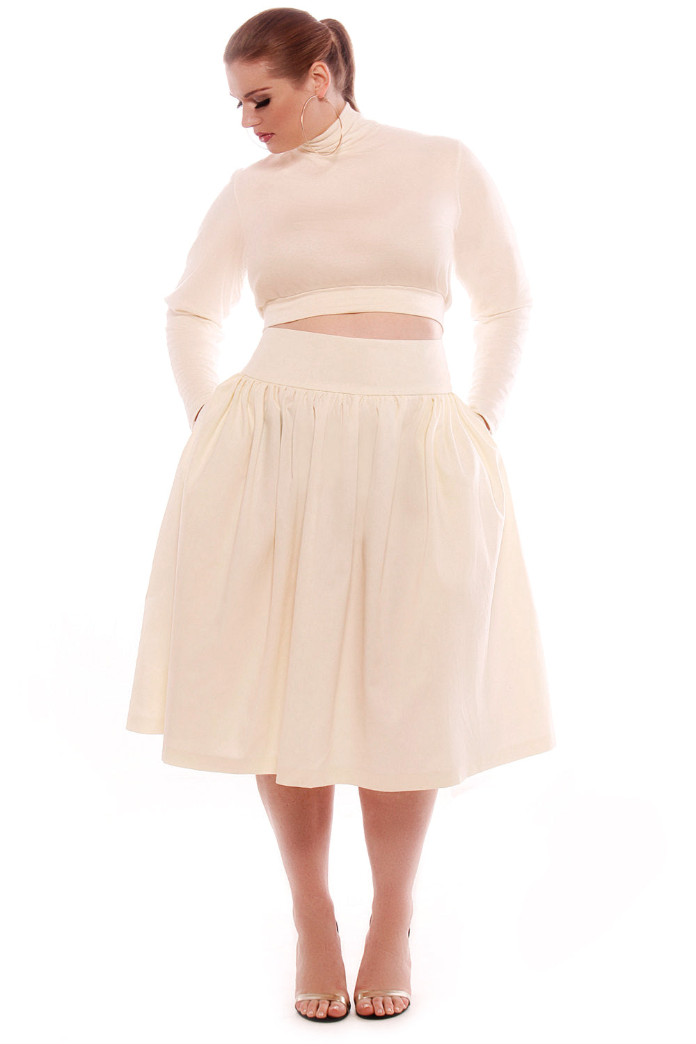 High Waist Flare Skirt Jibri Online 6041