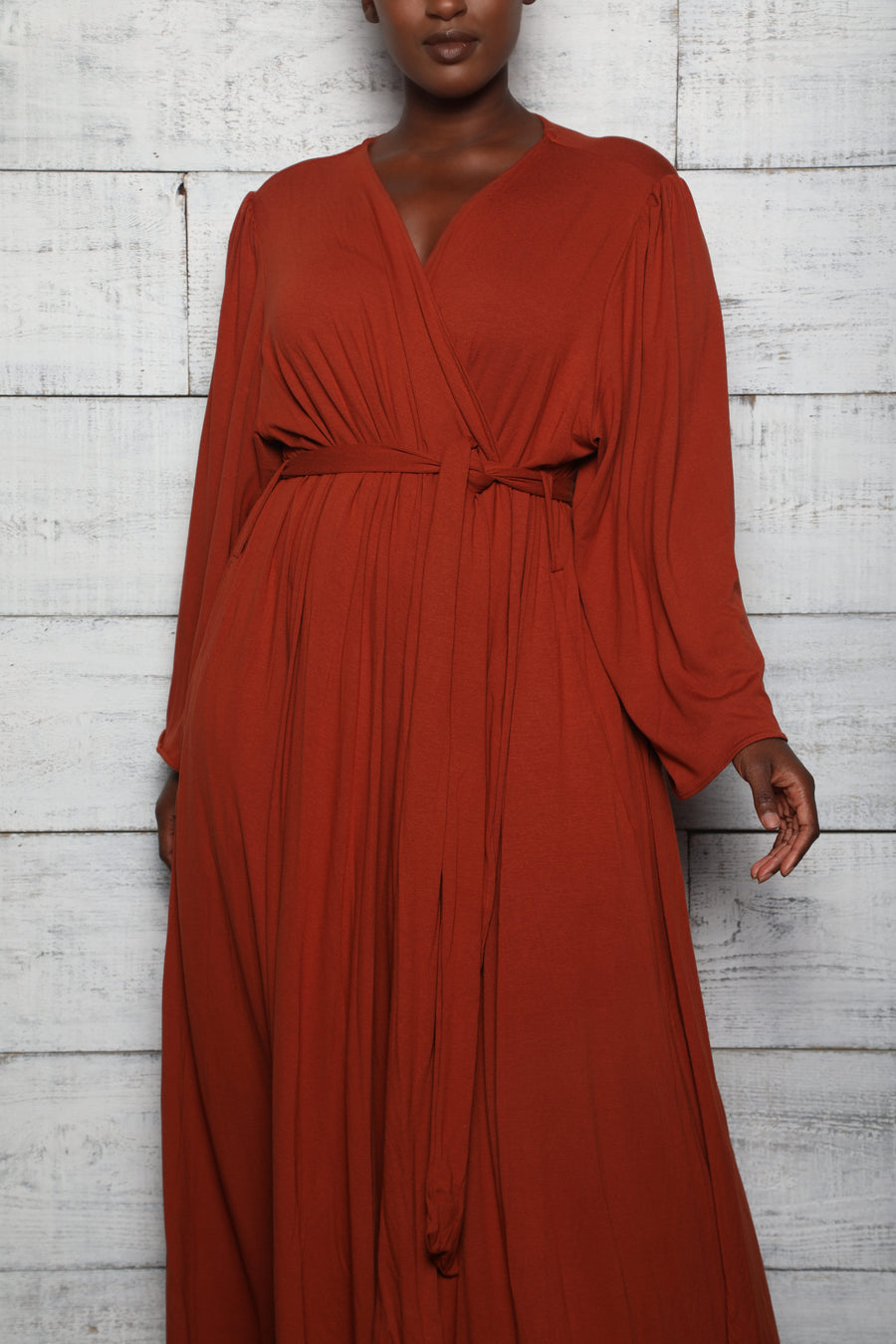 PLUS SIZE NUTMEG ROBE- JIBRI