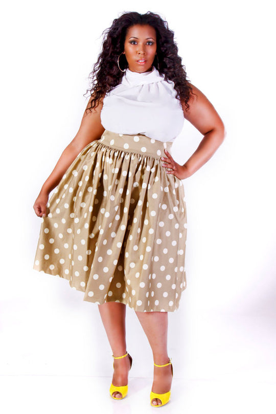 High Waist Polka Dot Flare Skirt Jibri Jibri Online 2946