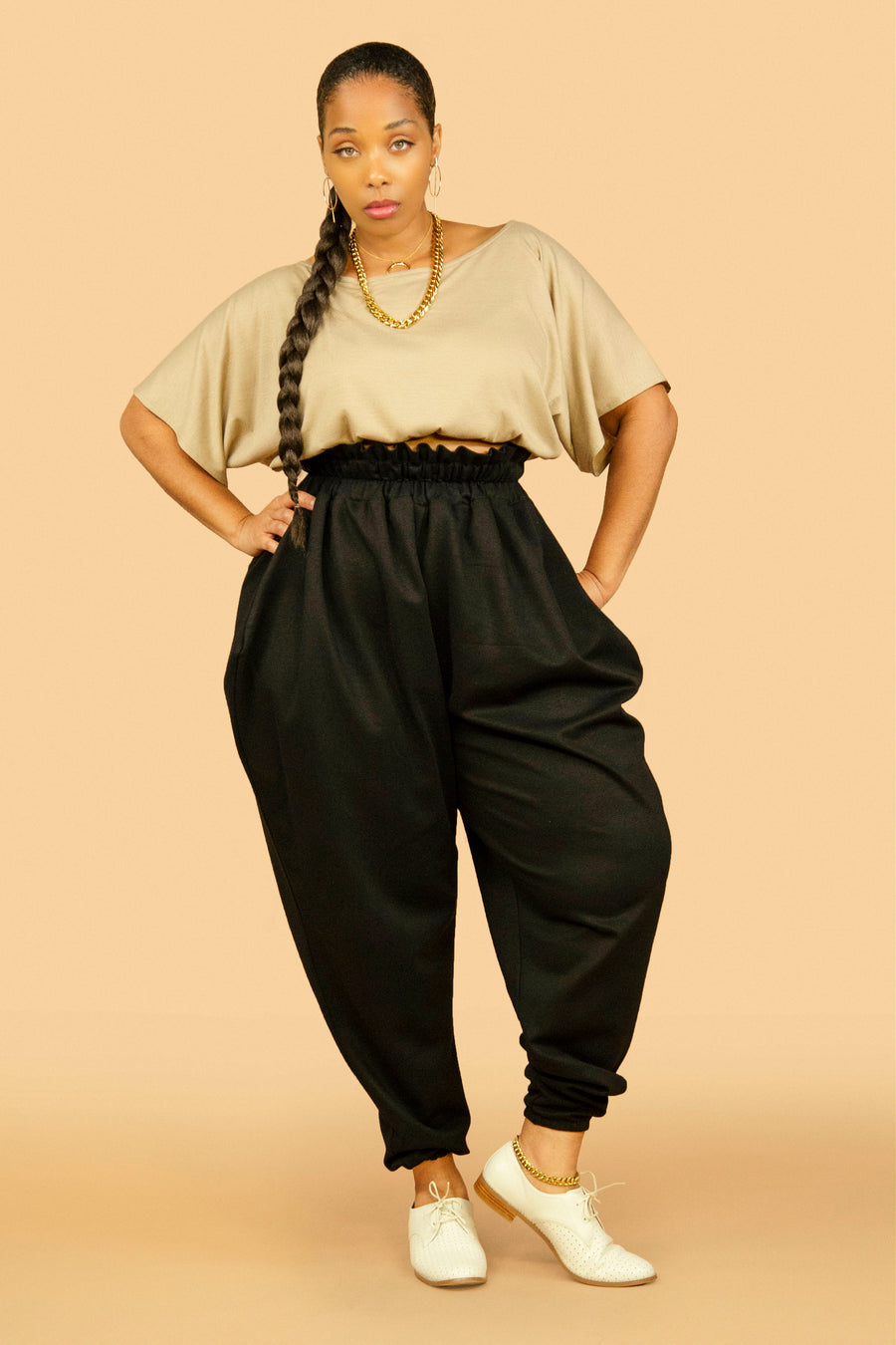 Exaggerated Womens Harem Pants